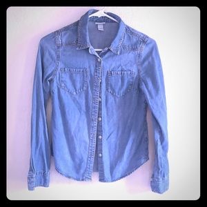 Denim button down shirt